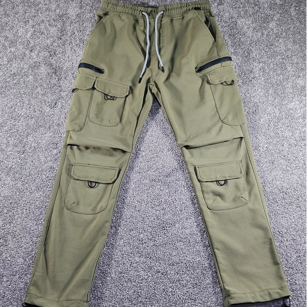 Pipeline Cargo Joggers Pants Mens Medium Olive Green Utility Techwear Gorpcore